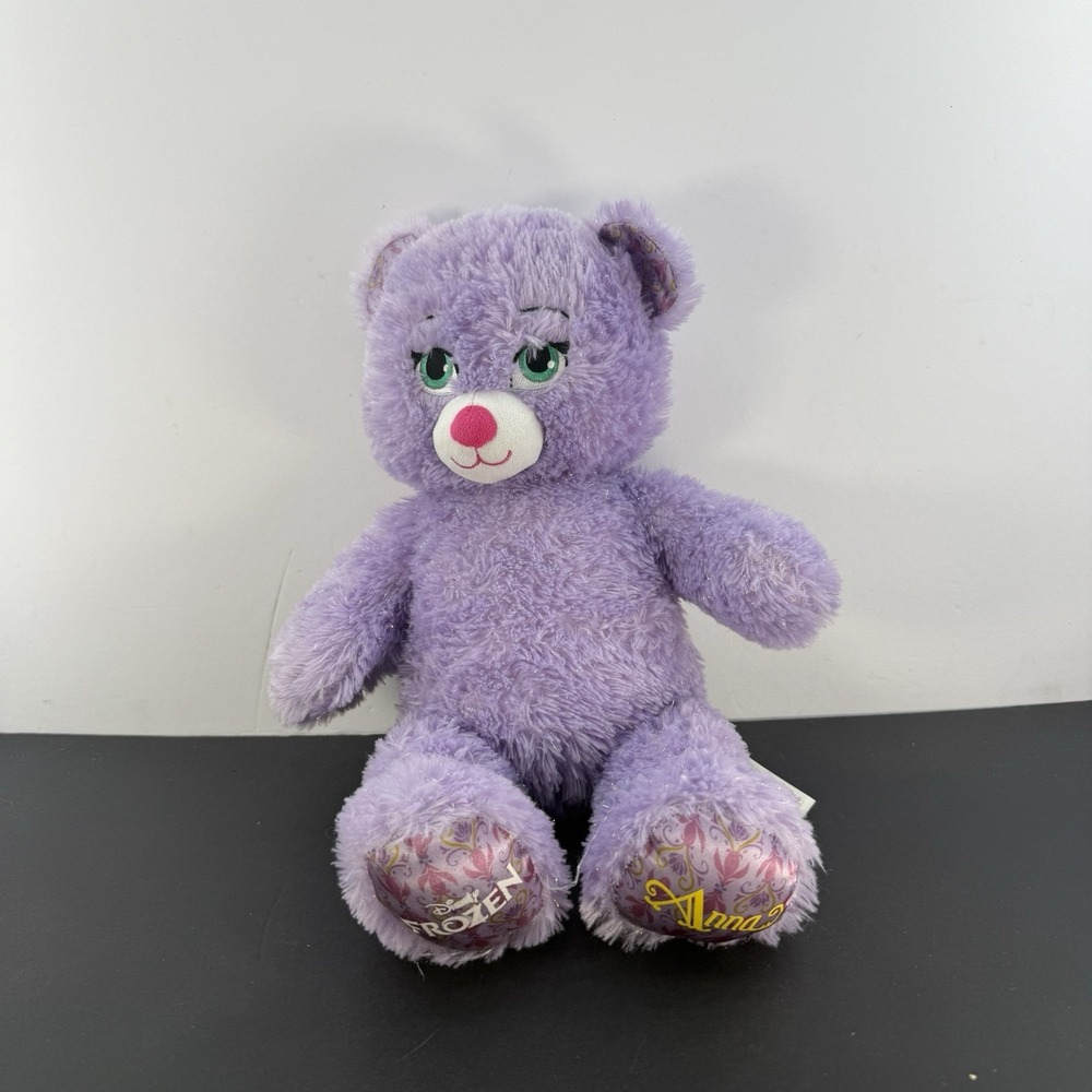 Build A Bear Disney Frozen Anna Purple Pink Sparkle 16" Plush Stuffed Animal Toy